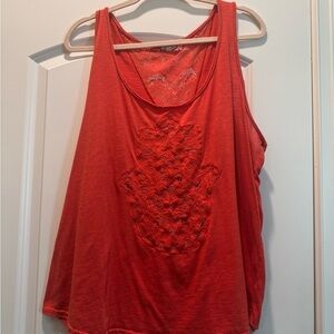 Women's Red Sleeveless Top